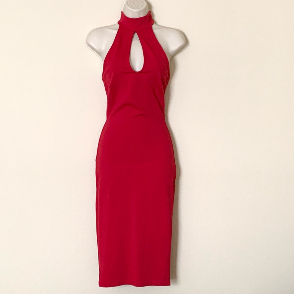 Bebe Strappy Back Midi Dress